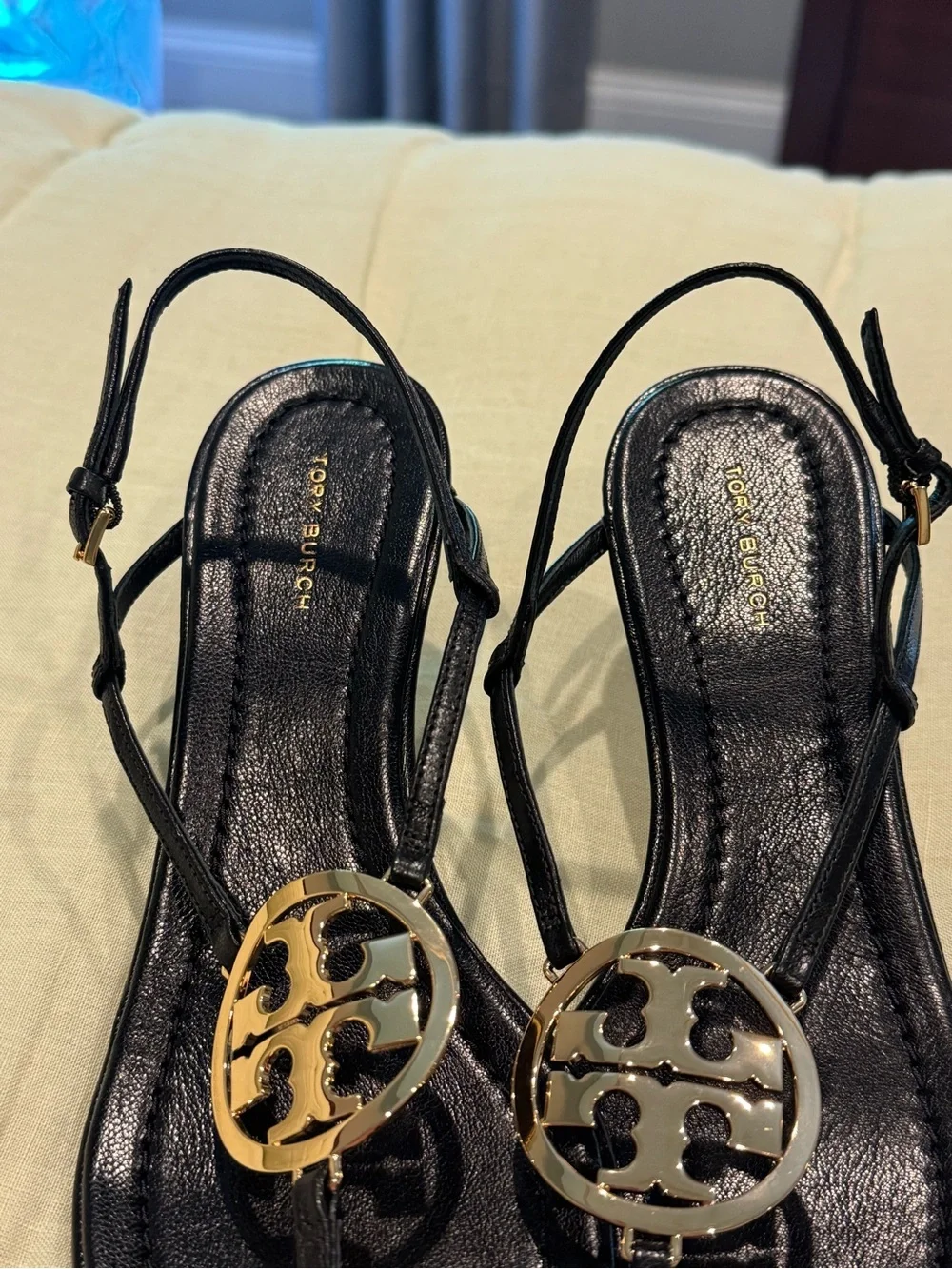 Tory Burch Capri Miller Low Heel Sandal 60mm Black NWOT